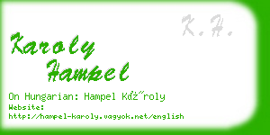 karoly hampel business card